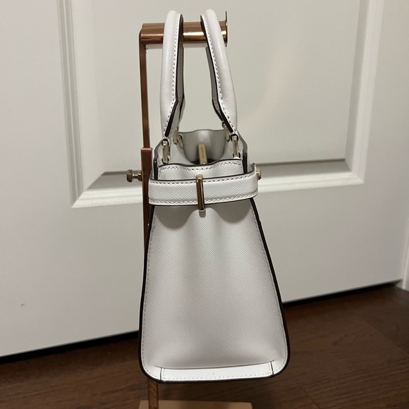 KATE SPADE STACI CAMERON SATCHEL SHOULDER BAG PURSE TOTE WHITE LEATHER - Picture 3 of 5